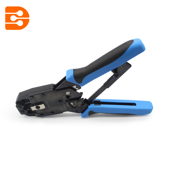 Module Plug Crimping Tool With Stripper And Cutter
