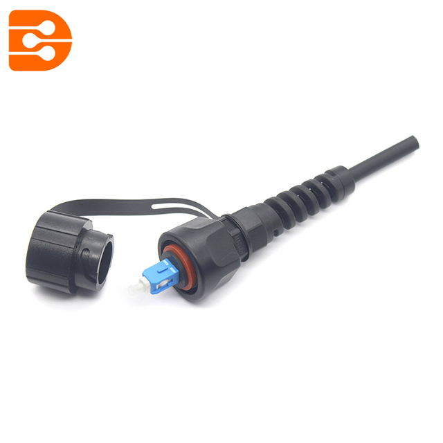 Simplex SC UPC ODVA Waterproof Reinforced Connector, Pigtail and Patch Cord