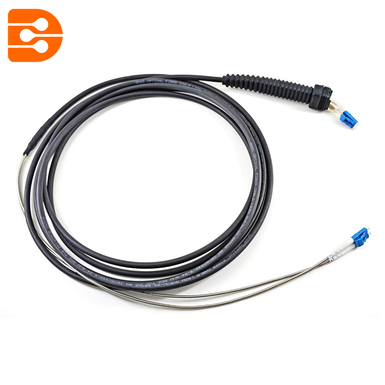 Duplex LC UPC NSN Waterproof Reinforced Connector, Pigtail and Patch Cord