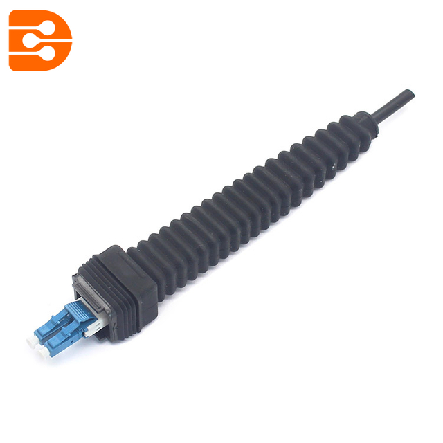 Duplex LC UPC NSN Waterproof Reinforced Connector, Pigtail and Patch Cord
