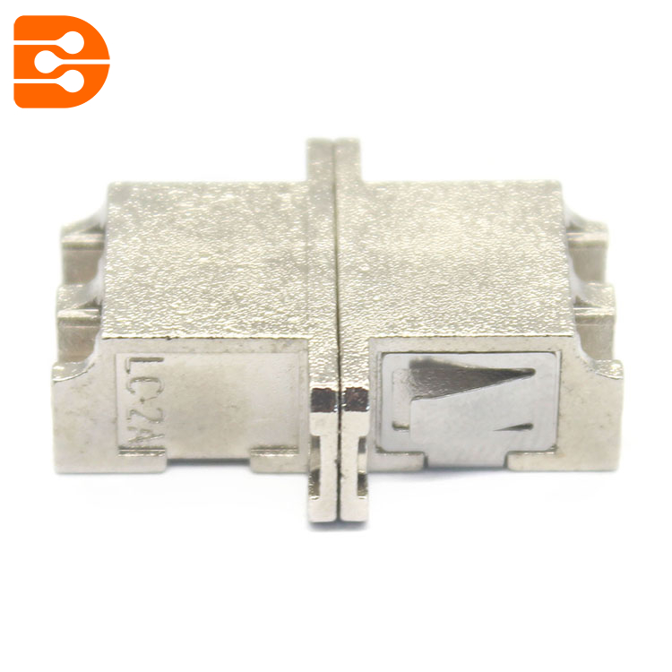 LC/UPC Duplex Adapter in Metal Case with Flange
