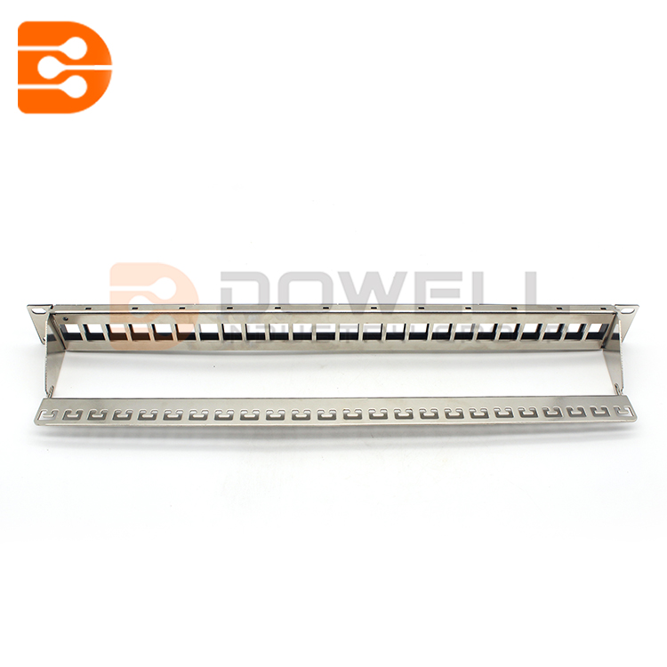 24 Port Cat6a FTP Shielded CCS 20/20 Right Angled Patch Panel