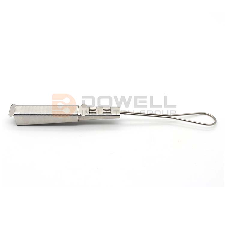DW-1069 Professional High Strength 1 - 2 Pair Wedge-Shaped Body Stainless Steel Fiber Optic Clamp