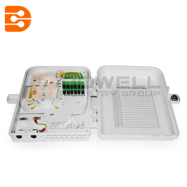 DW-1211 12 Port FTTH Fiber Optic Termination Box, 1X12 Core Outdoor Fiber Optical Splitter ,Drop Cable Distribution Box