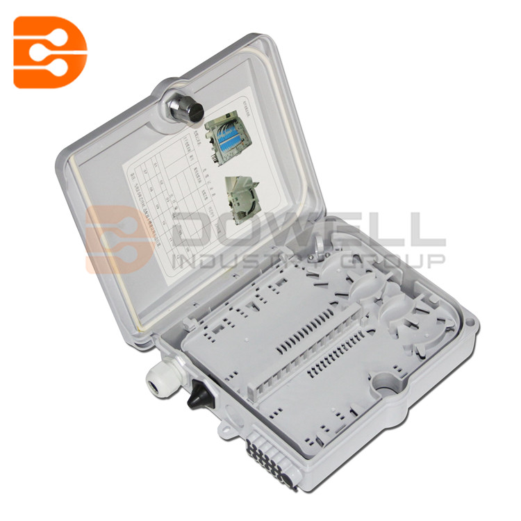 DW-1209 12 Port FTTH Fiber Optic Termination Box 1X12 Core Outdoor Fiber Optical Splitter Or Drop Cable Distribution Box