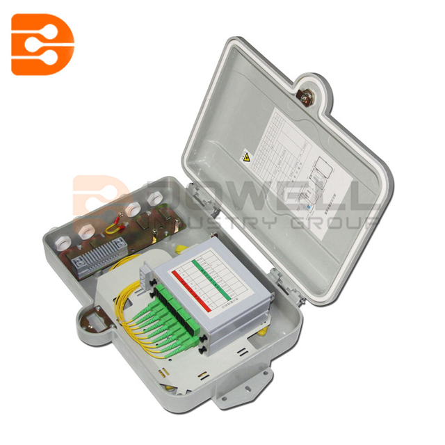 DW-1215 Plastic 16 Core Fiber Distribution Box Waterproof FTTH Splitter Box