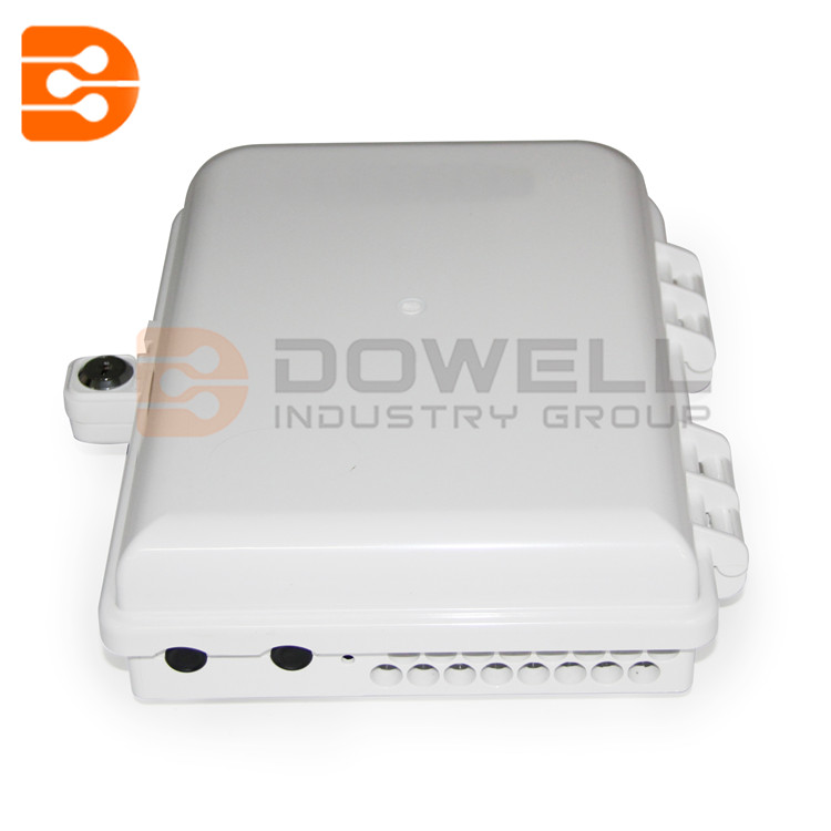 DW-1211 Waterproof 12 Core SC Pole Mount Splitter Box ,White Plastic 12 Ports Fiber Optic Termination Box