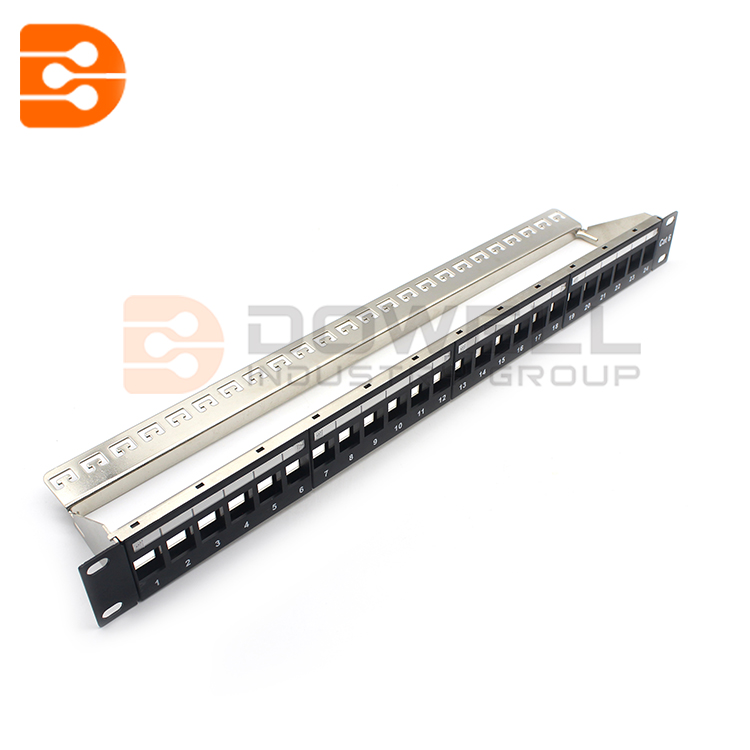 Connectix 24 Port Cat6a FTP Shielded CCS 20/20 Right Angled Patch Panel