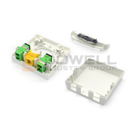 DW-1043 Fiber Optical socket 8686 FTTH for 4 simplex SC / E2000 / 8x LC + 1x RJ-45
