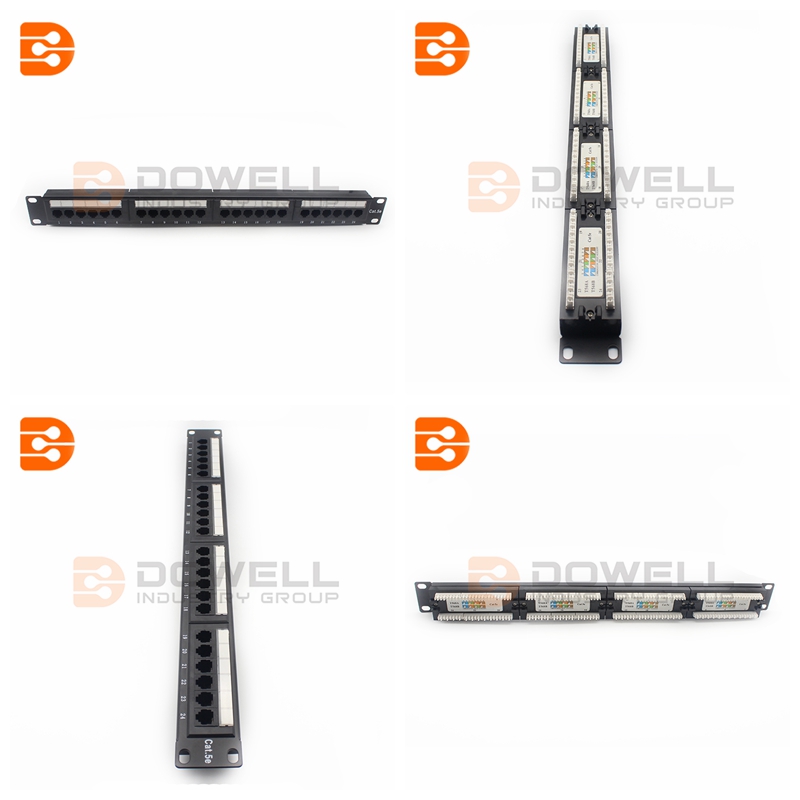 1u RJ45 Through Coupler Excel 24 Port Cat5e Patch Panel