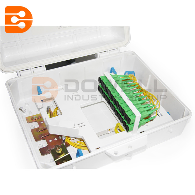DW-1217 Outdoor FTTH Wall Mount Fiber Termination Box 24 Core , Optical Fiber Junction Box